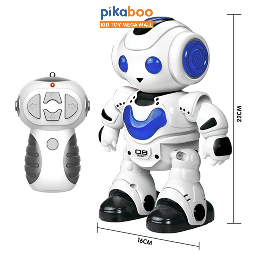 Robot vũ trụ điều khiển cao cấp Pikaboo có nhạc và đèn có lập trình chế độ tuỳ thích