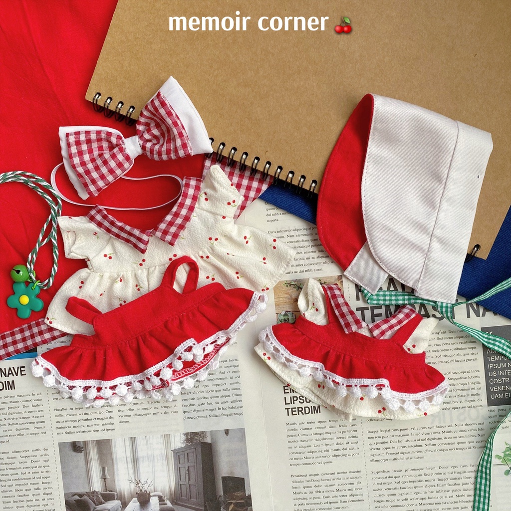Outfit Doll 15cm & 20cm - Nước ép táo cherry *part 1* / tủ đồ Memoir