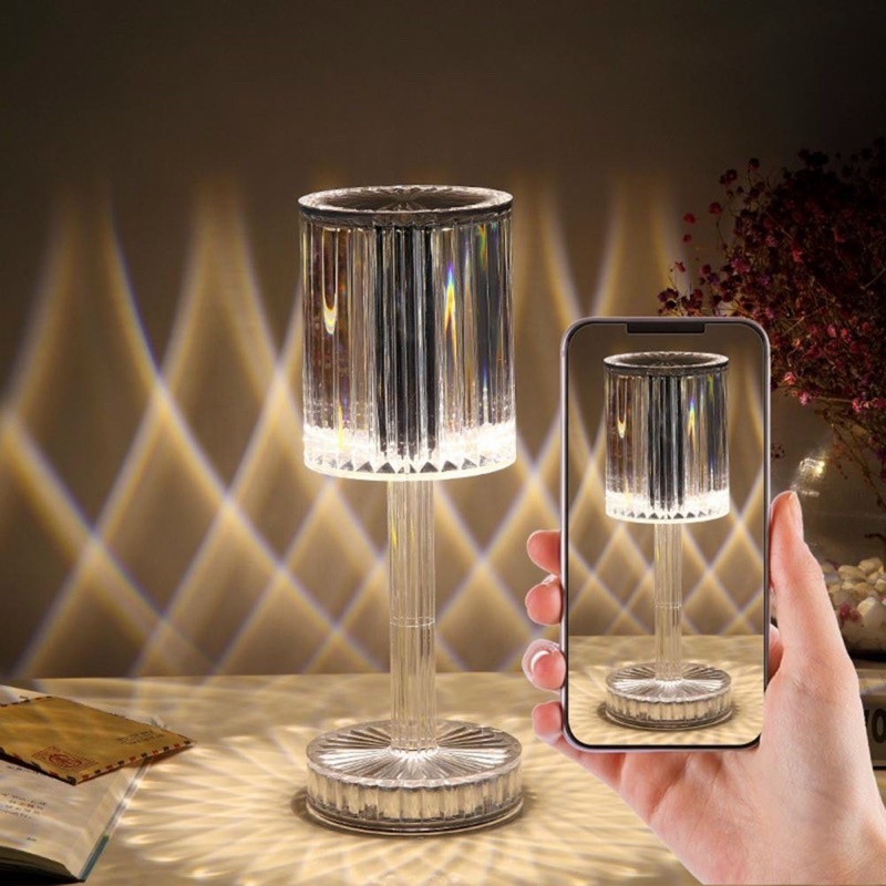 Đèn ngủ pha lê kim cương Decor phòng ngủ phòng khách