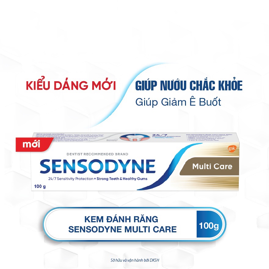 Kem đánh răng hàng ngày Sensodyne giúp trắng răng, giảm ê buốt, phục hồi & bảo vệ răng, giúp răng chắc khỏe