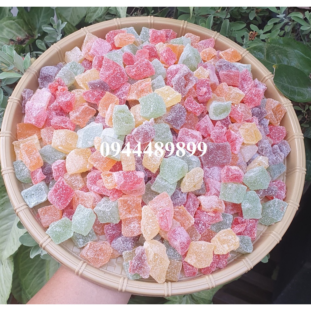 1 Kg Kẹo dâu sữa hương trái cây phủ đường siêu ngon - bánh kẹo tết - đồ ăn vặt - Giao mẫu bất kỳ