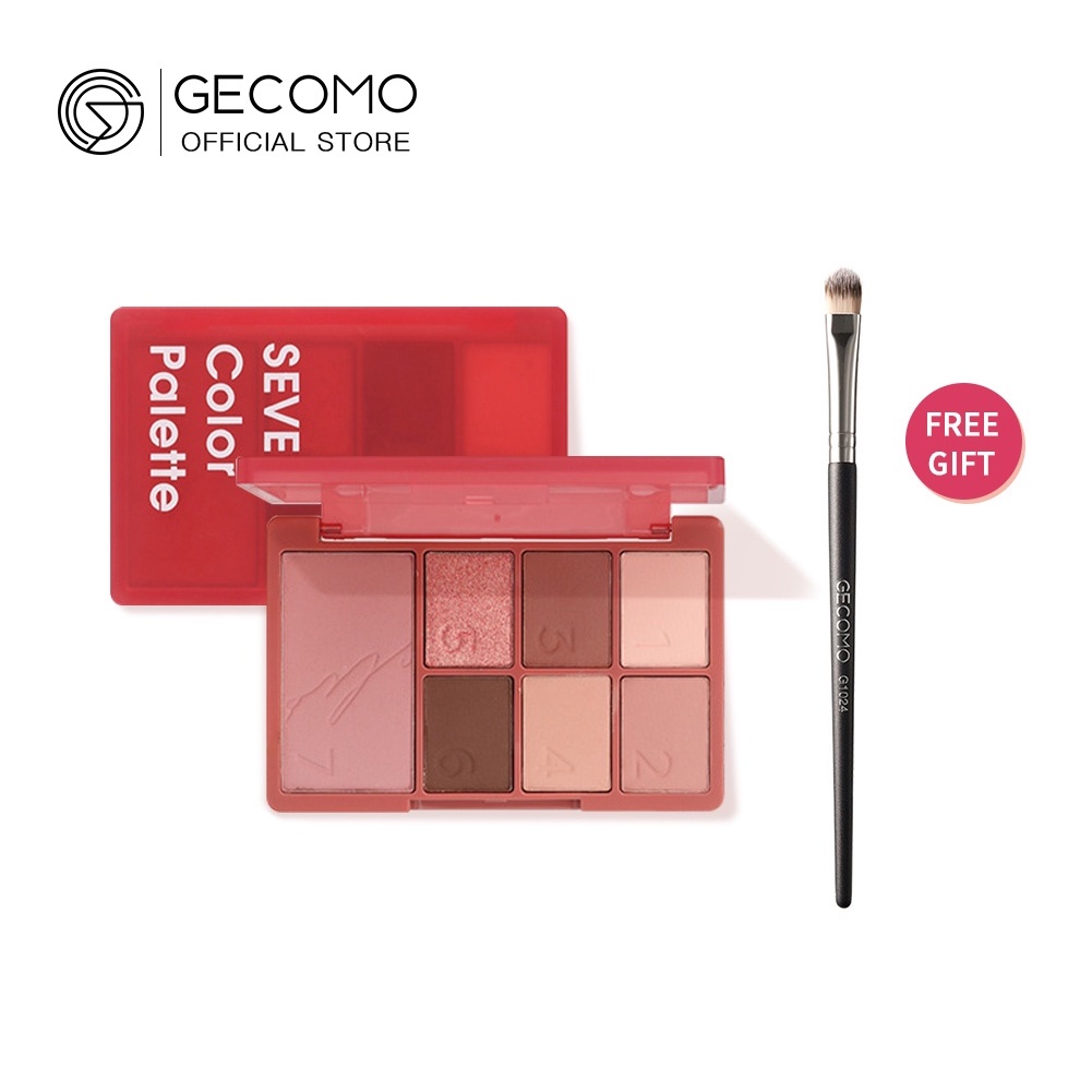 Bảng phấn mắt GECOMO 7 màu lì và ánh ngọc trai lấp lánh đẹp 3122+G1024-1