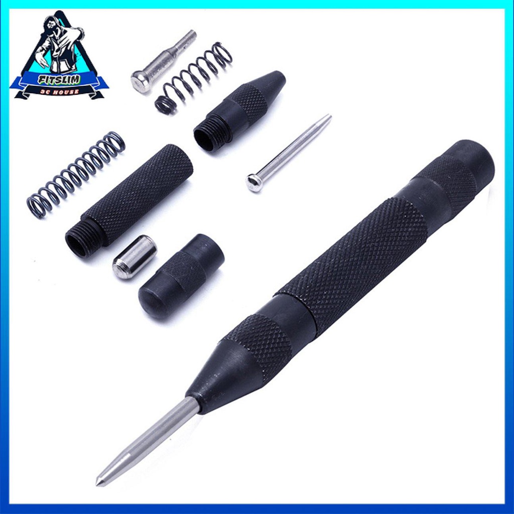 Đen HSS Trung tâm Tự động Chốt Đấm Lò xo Đánh dấu Tải