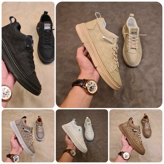 Giày da nam cao cấp da bò thật, giày sneaker da tăng chiều cao hàng siêu chất 2022