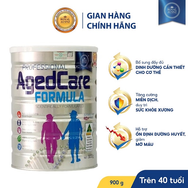 Sữa Hoàng Gia Úc AgedCare 900g Dành cho người trên 40 tuổi