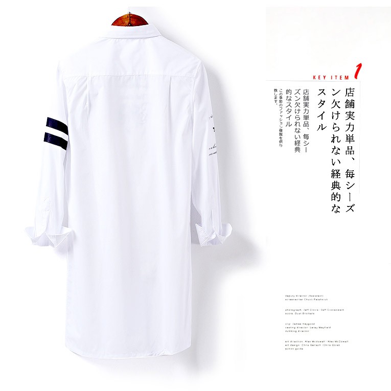 Áo khoác jeans nam dài tay cổ bẻ thời trang Hàn