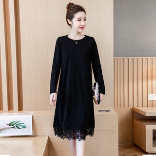Đầm nữ dáng suông phong cách thu đông size lớn 2019