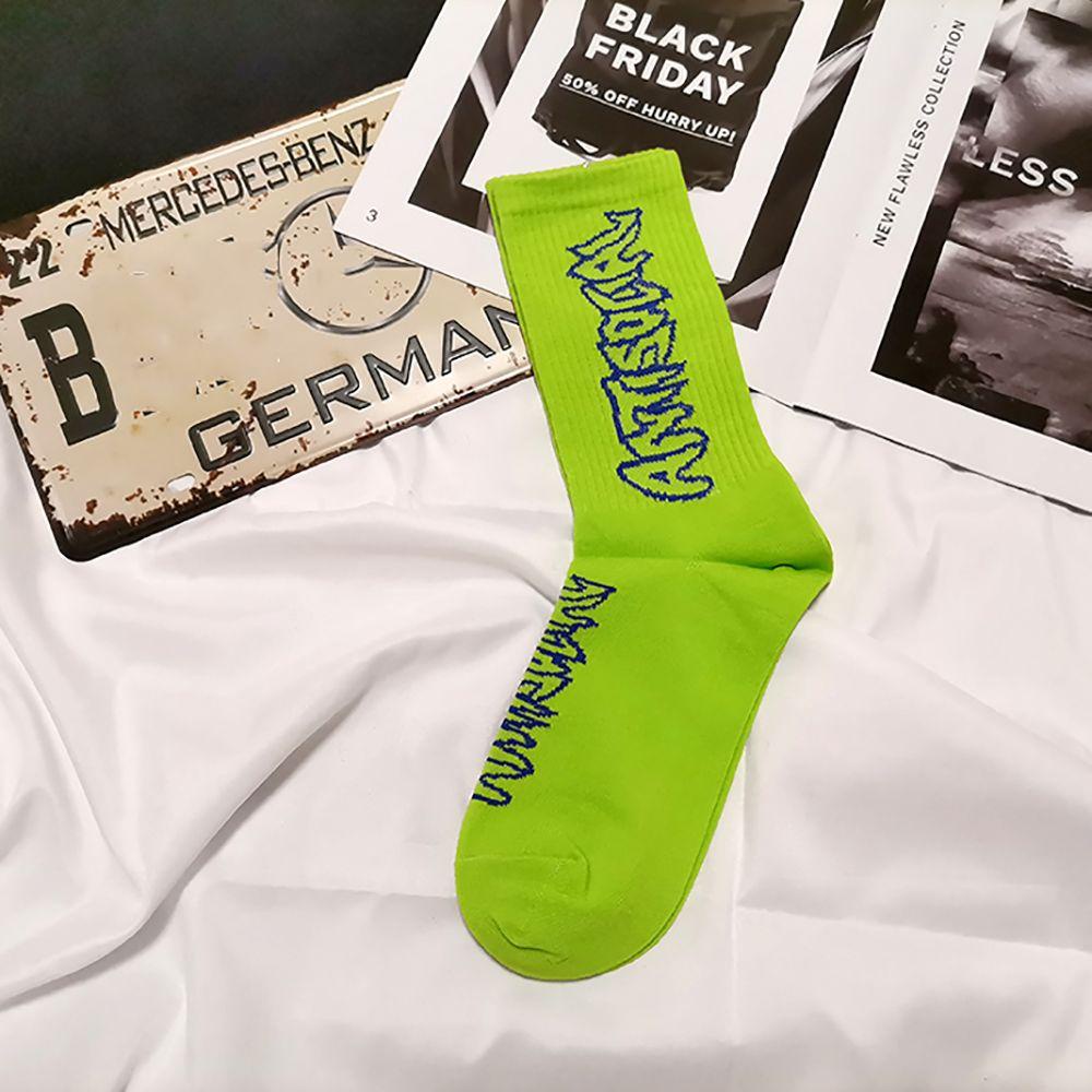Vớ Cotton Thể Thao In Chữ Phong Cách Harajuku Cho Nam Nữ