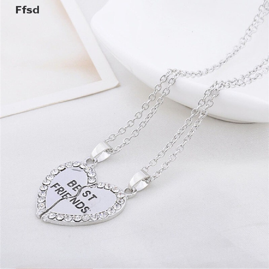 {Ffsd} Vòng cổ Mặt Ghép Hình Trái Tim Ghép Nối Phối Chữ Best Friend Thời Trang Cho Nữ