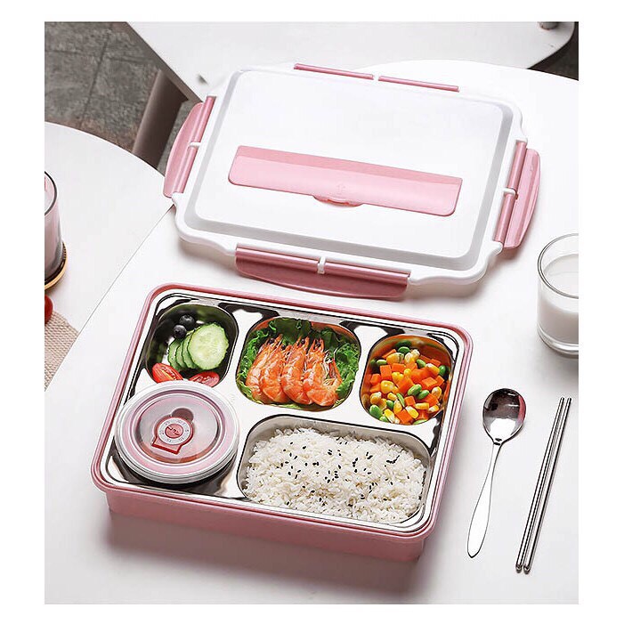 Hộp Đựng Cơm Văn phòng 5 Ngăn Ruột Bằng Inox 304 Cao Cấp