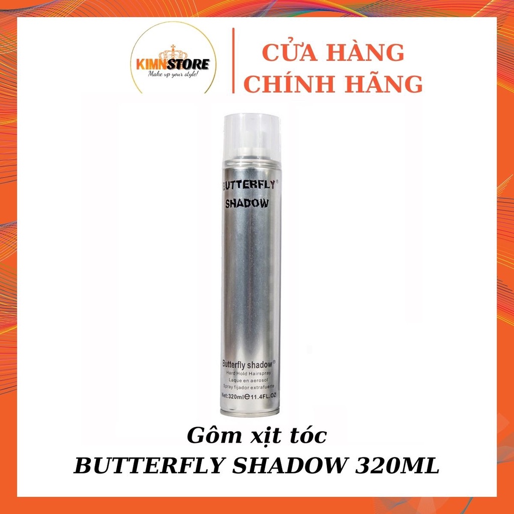 Gôm xịt tóc Butterfly Shadow 320ml và 600ml, keo xịt tóc nam nữ