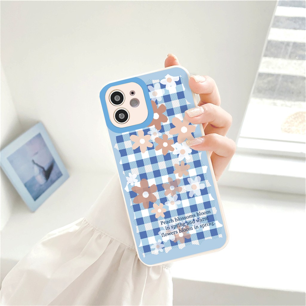 Ốp iphone - Ốp lưng iphone cạnh vuông viền camera Blue Garden dành cho ip 6 đến 14promax - G03