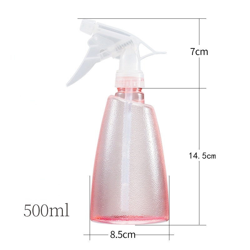 Bình Nhựa Rỗng Trong Suốt Dạng Xịt Phun Nước Tưới Cây 3 Màu Dung Tích 500ML