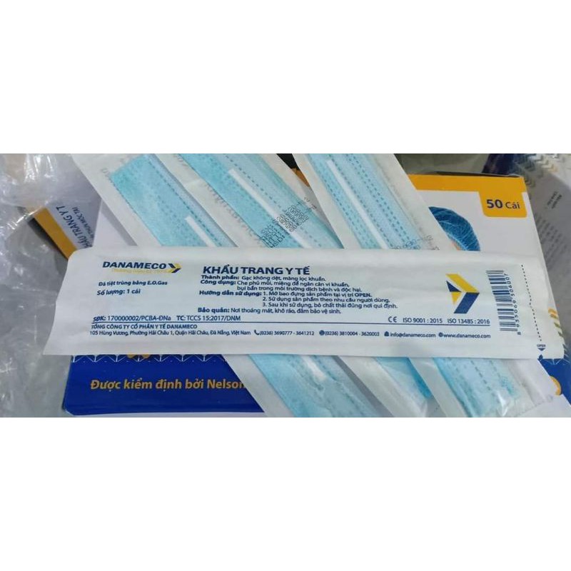 10 chiếc Khẩu trang Danameco Đà Nẵng tiệt trùng 1 chiếc/gói | BigBuy360 - bigbuy360.vn