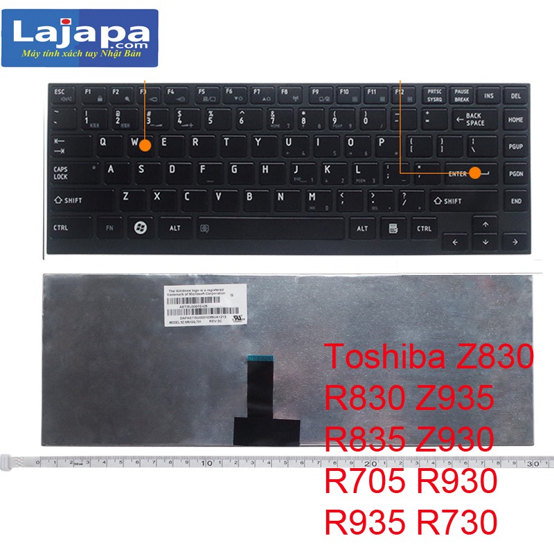 Bàn phím laptop Toshiba Dynabook R731, R732, RX3, R730   Laptop Nhật Bản- keyboard toshiba
