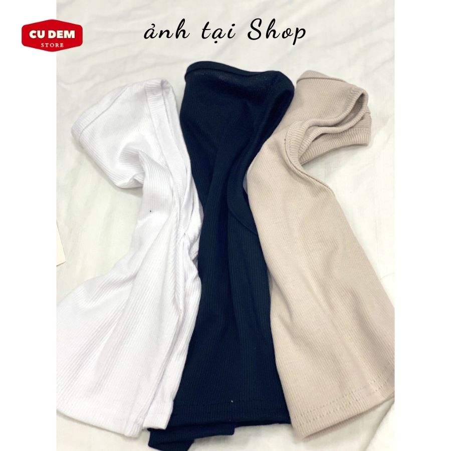 Áo ba lỗ nữ croptop thun tăm phong cách Hàn Quốc - Cú Đêm Store