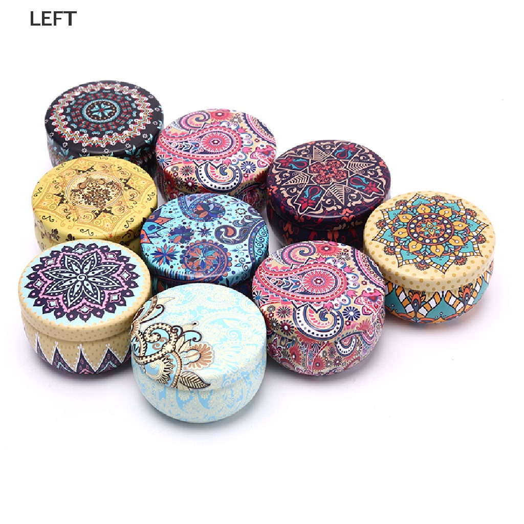 Le Retro Floral Tin Can Tea Storage Box Candy Gift Case  my