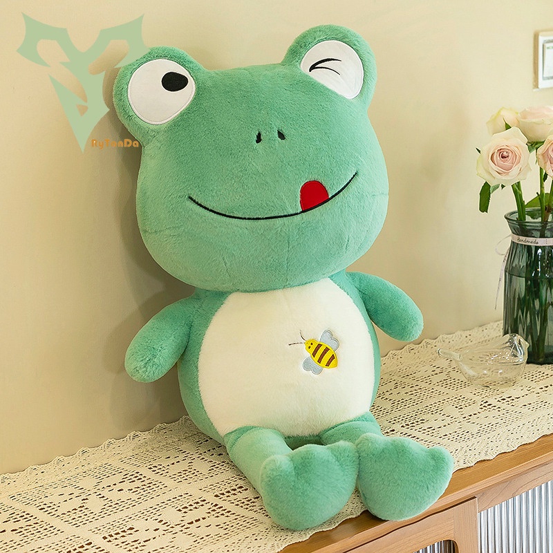 Gối Ôm Nhồi Bông Hình Chú Ếch Dễ Thương Cho Bé Gái
