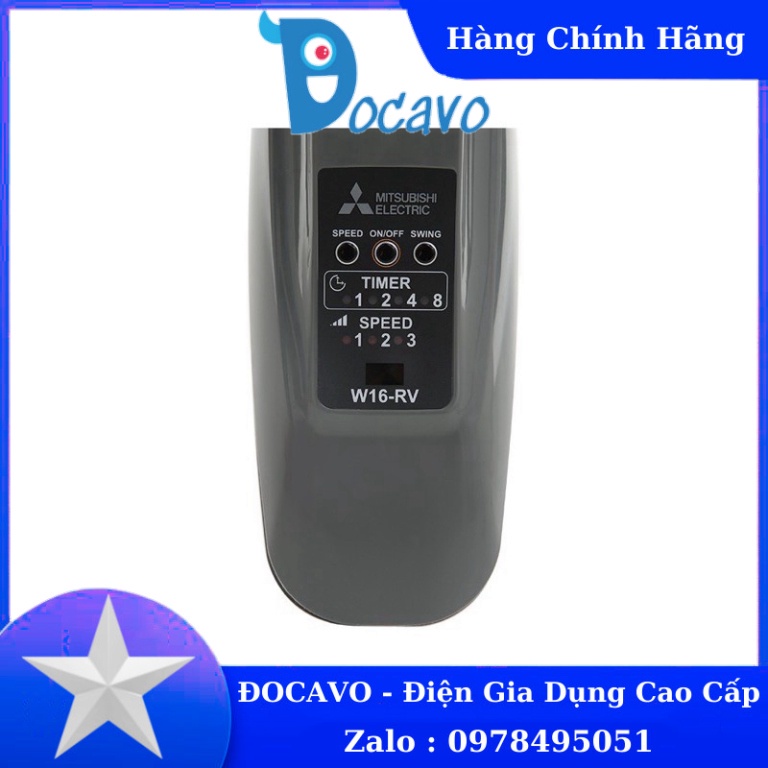 Quạt treo Mitsubishi W16-RV CY-GY xám đậm.Công nghệ nhật bản Đocavo xincosmetics
