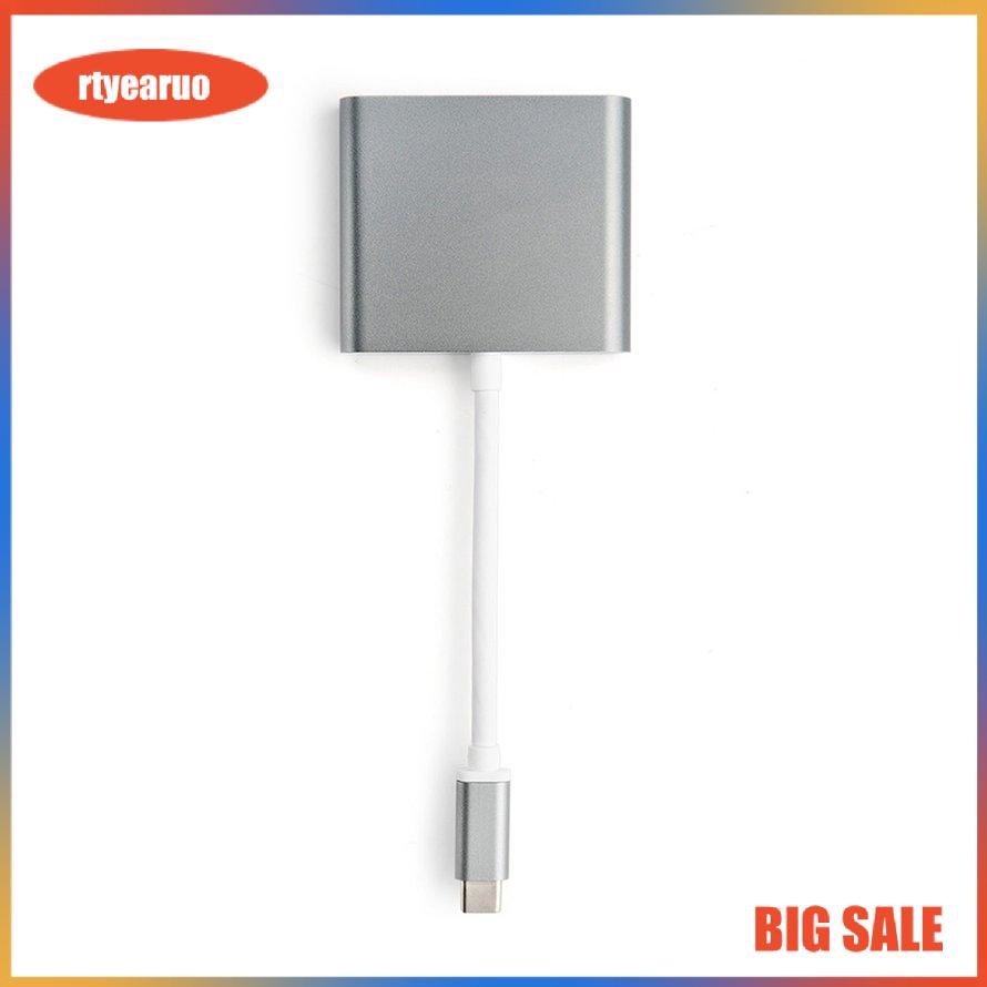 Cáp chuyển đổi Type-C sang HDMI 4k/USB/Type C 3 trong 1 cho Macbook/iPad dùng trong trình chiếu