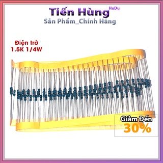Gói 100 con điện trở 1k 1/4w sai số 1% chân đồng linh kiện điện tử