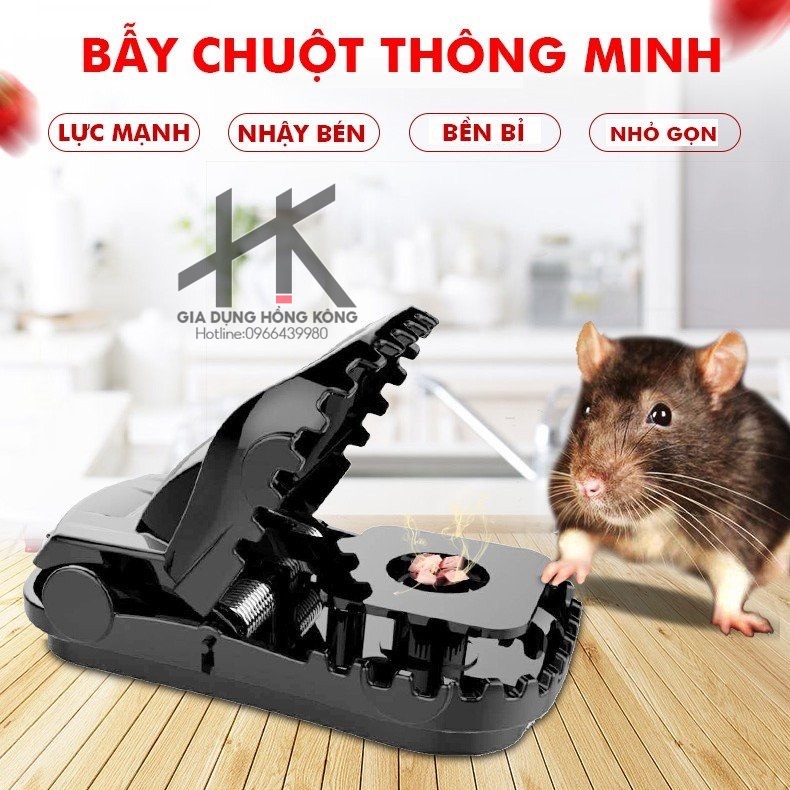 Bẫy chuột thông minh hiệu quả màu đen an toàn cho người sử dụng và dễ dàng lắp đặt ổn định lâu dài HK SHOP