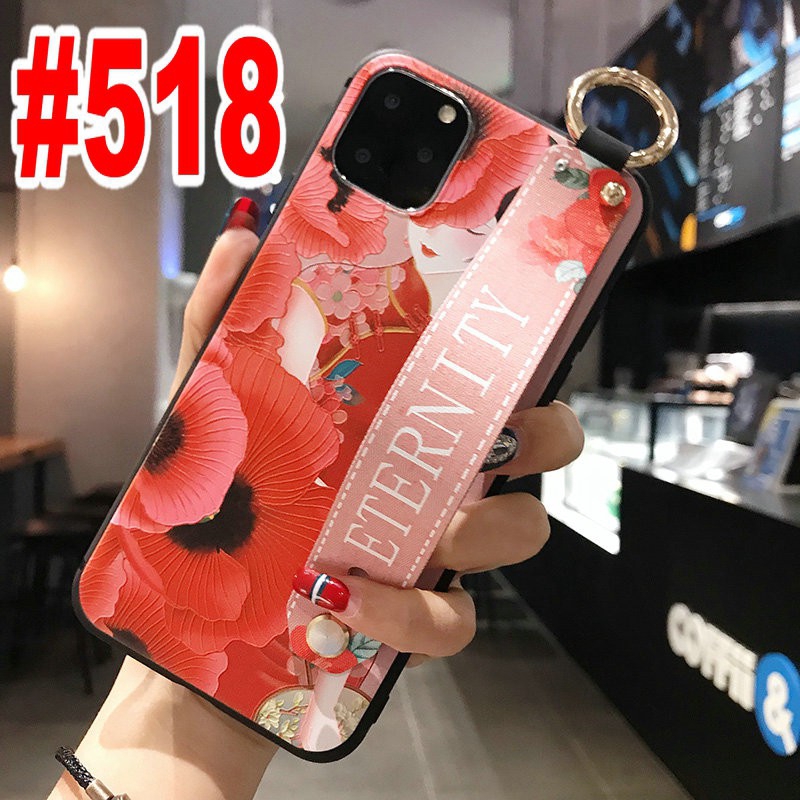 GNC| iPhone 11 Pro Max X XS 6 6s 7 8 Plus XR 6+ 6s+ SE 2020 Cheongsam Girl Soft Case Cover+Wristband 517