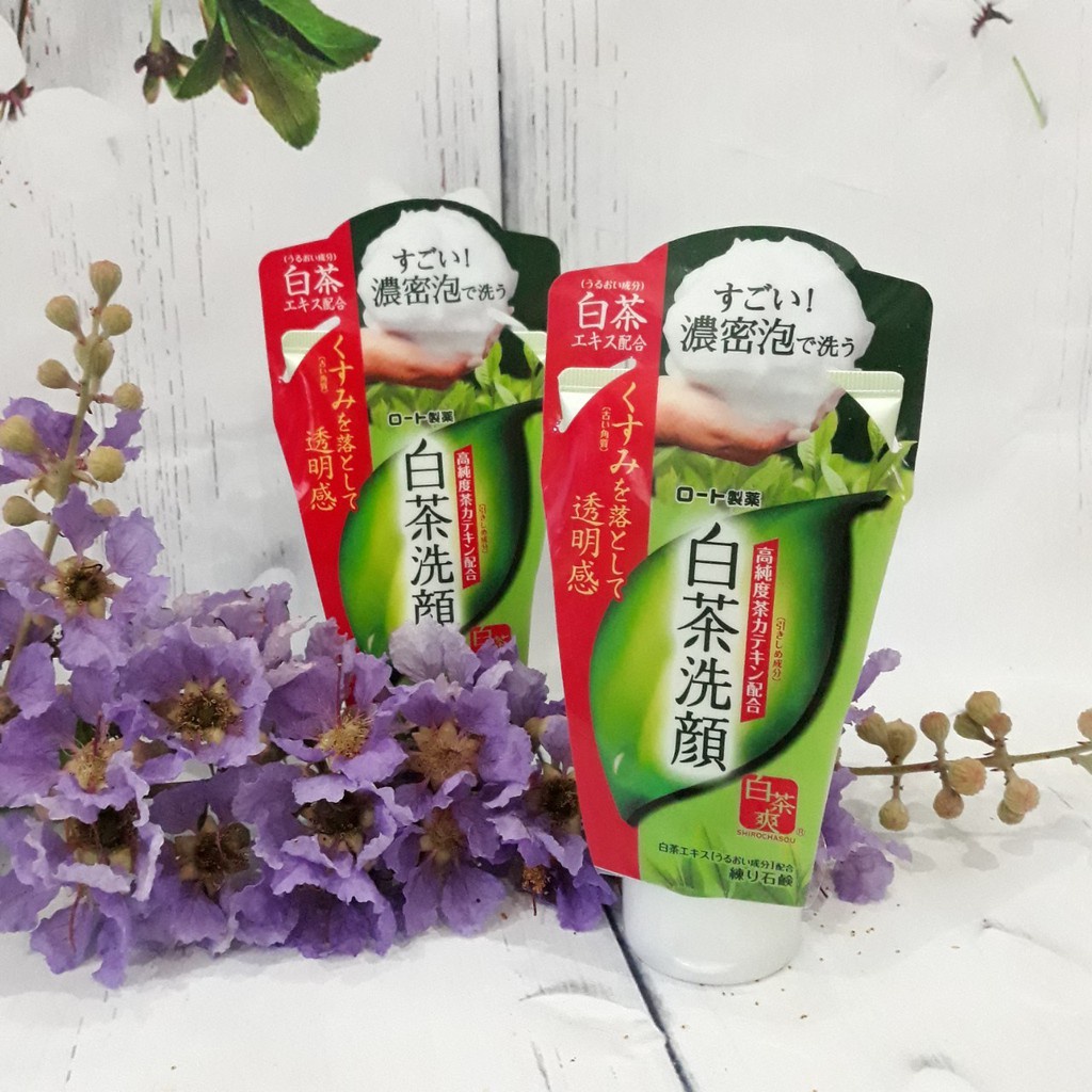 SỮA RỬA MẶT TRÀ XANH ROHTO SHIROCHASOU GREEN TEA FOAM 120G - HÀNG CHÍNH HÃNG