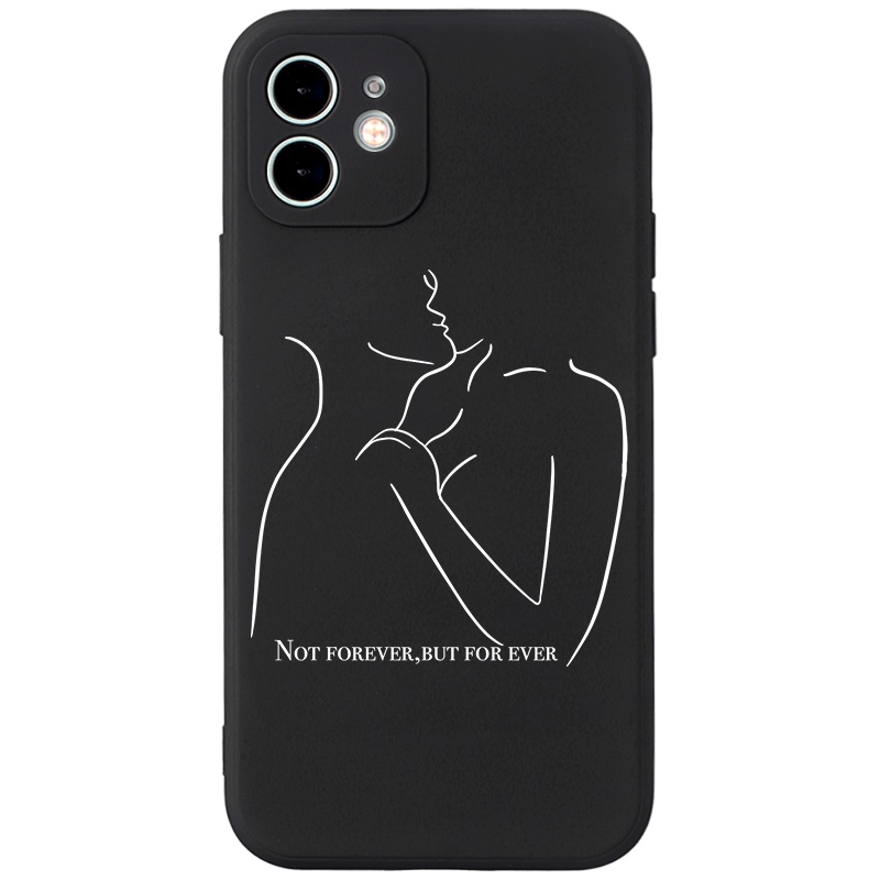 Ốp lưng JURSUE chống bẩn hình cặp đôi dễ thương đẹp cho iPhone 13 12 11 Pro Max SE 2020 X XR XS ip 8 7 6 6S Plus Y1704