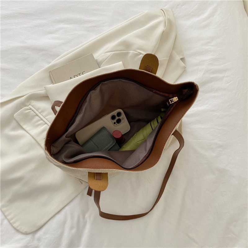 Túi Xách canvas Cỡ Lớn Thiết Kế Đơn Giản Thời Trang Cho Nữ