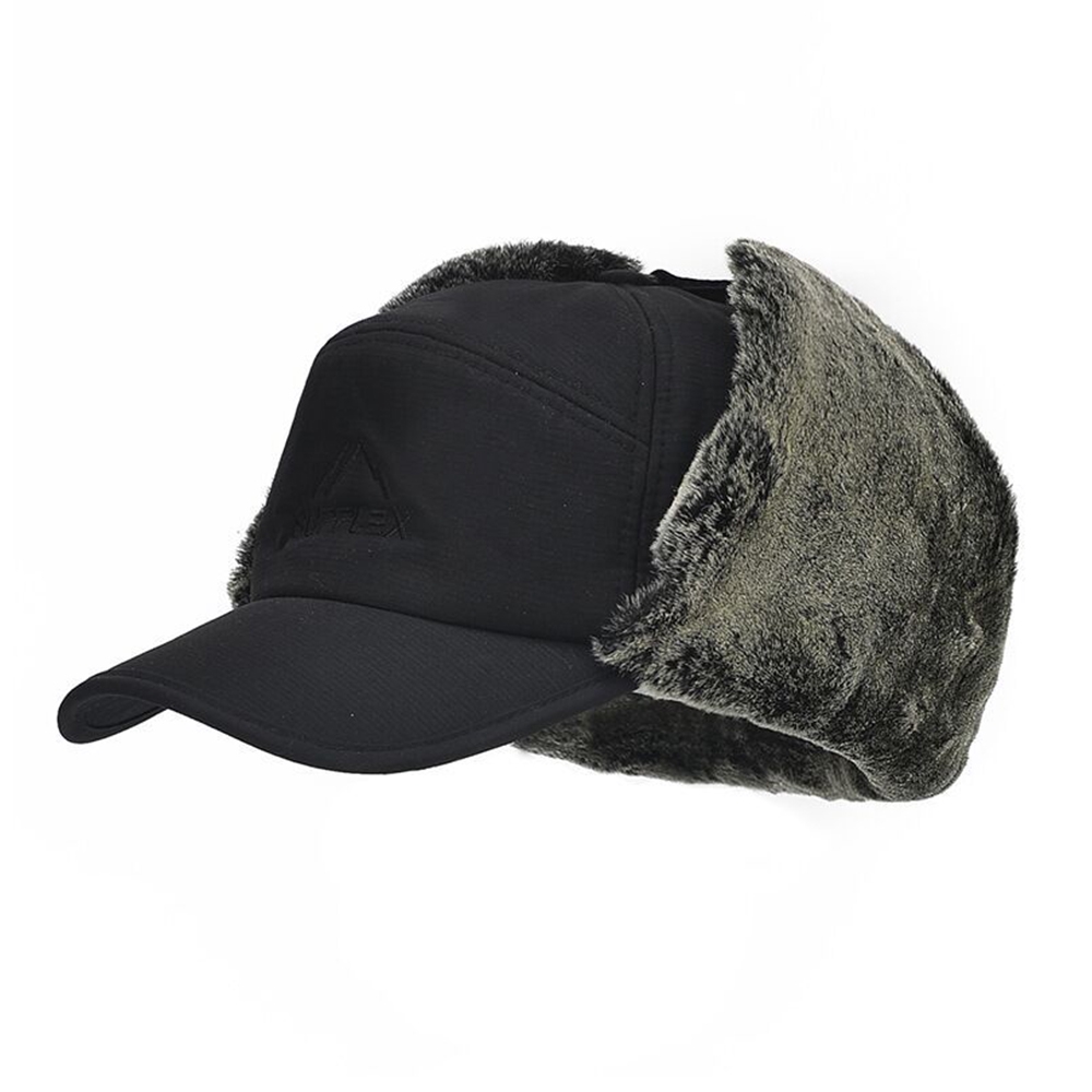 Mũ trùm đầu phối lông thú phong cách Bomber