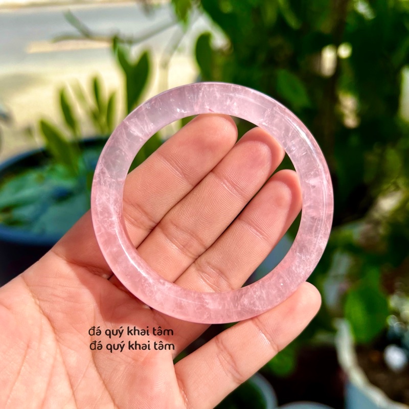 Vòng bản thach anh hồng size ni 54