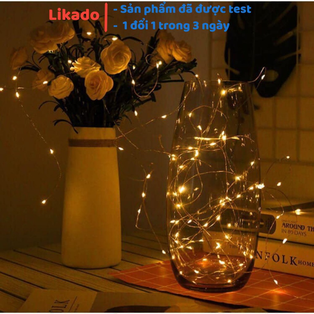 [LIKADO] Đèn led trang tr / Dây led đom đóm (5M) KÈM PIN selfine, 1 đổi 1 trong 7 ngày (SP001907)