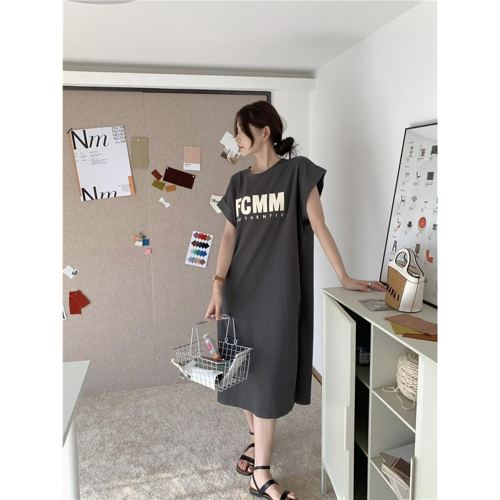 Đầm Thun Cotton Nguyên Chất Dáng Dài Rộng Đơn Giản 61825