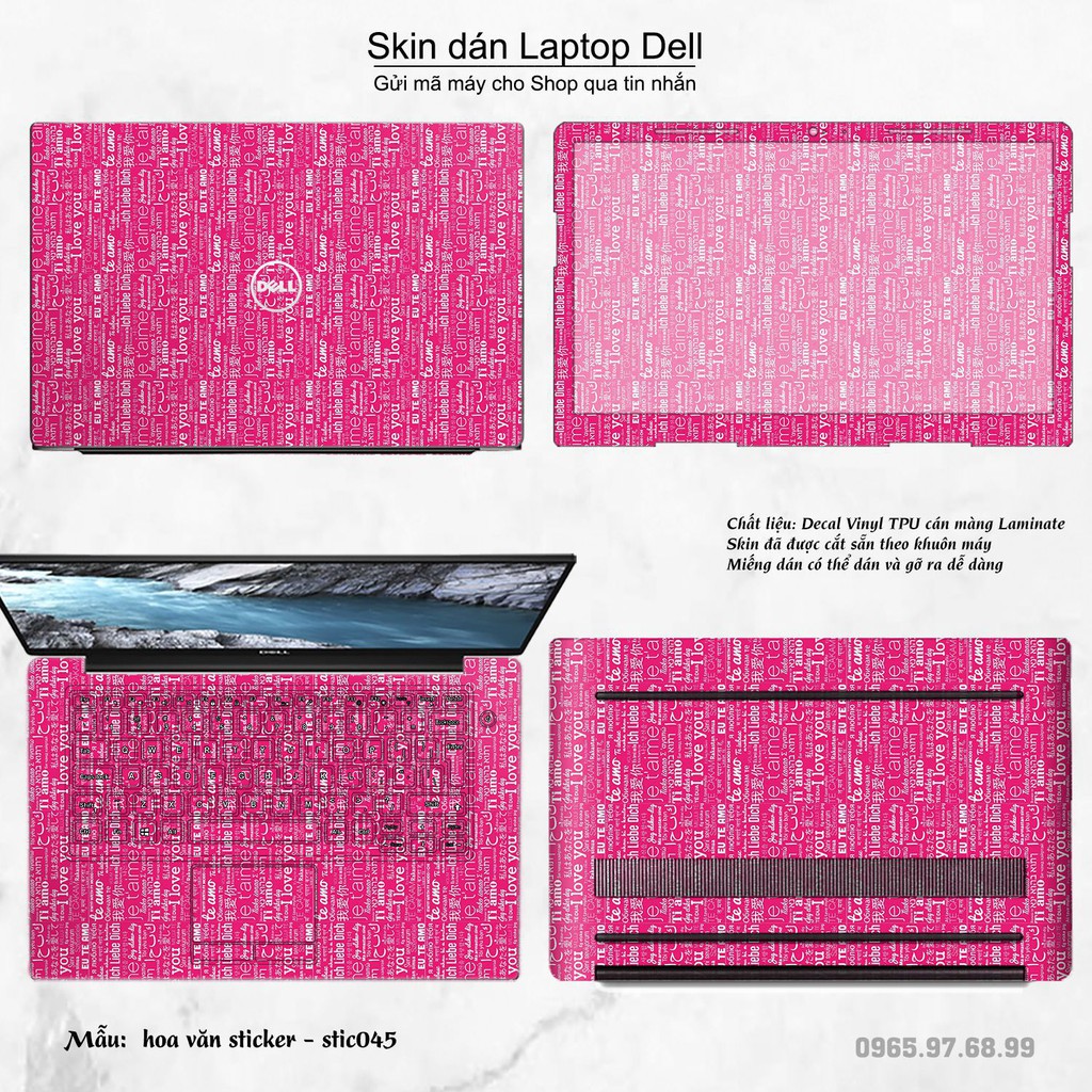 Skin dán Laptop Dell in hình Hoa văn sticker _nhiều mẫu 8 (inbox mã máy cho Shop)