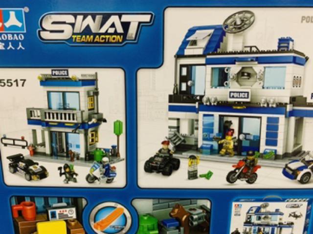 LEGO City Police Xếp Hình Sở Cảnh Sát SWAT POLICE tên cướp và trụ sở thành phố cảnh sát