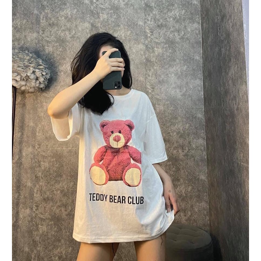 Áo phông su TEDDY unisex dáng rộng cá tính. Thiết kế mới nhất, chất liệu mềm mịn. HT18