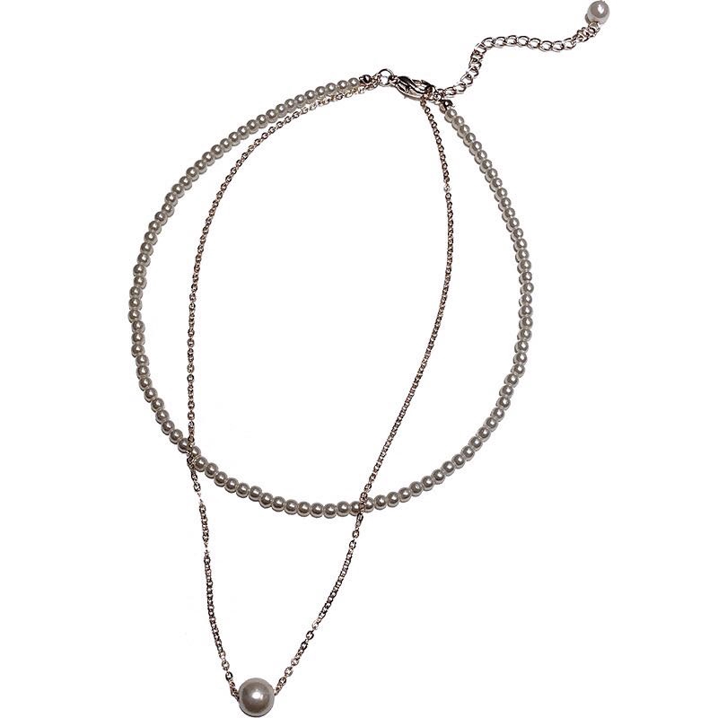 DDFI - Vòng cổ 2 lớp trang sức ngọc trai Hàn Quốc đơn giản ngọc trai E1D14 | BigBuy360 - bigbuy360.vn