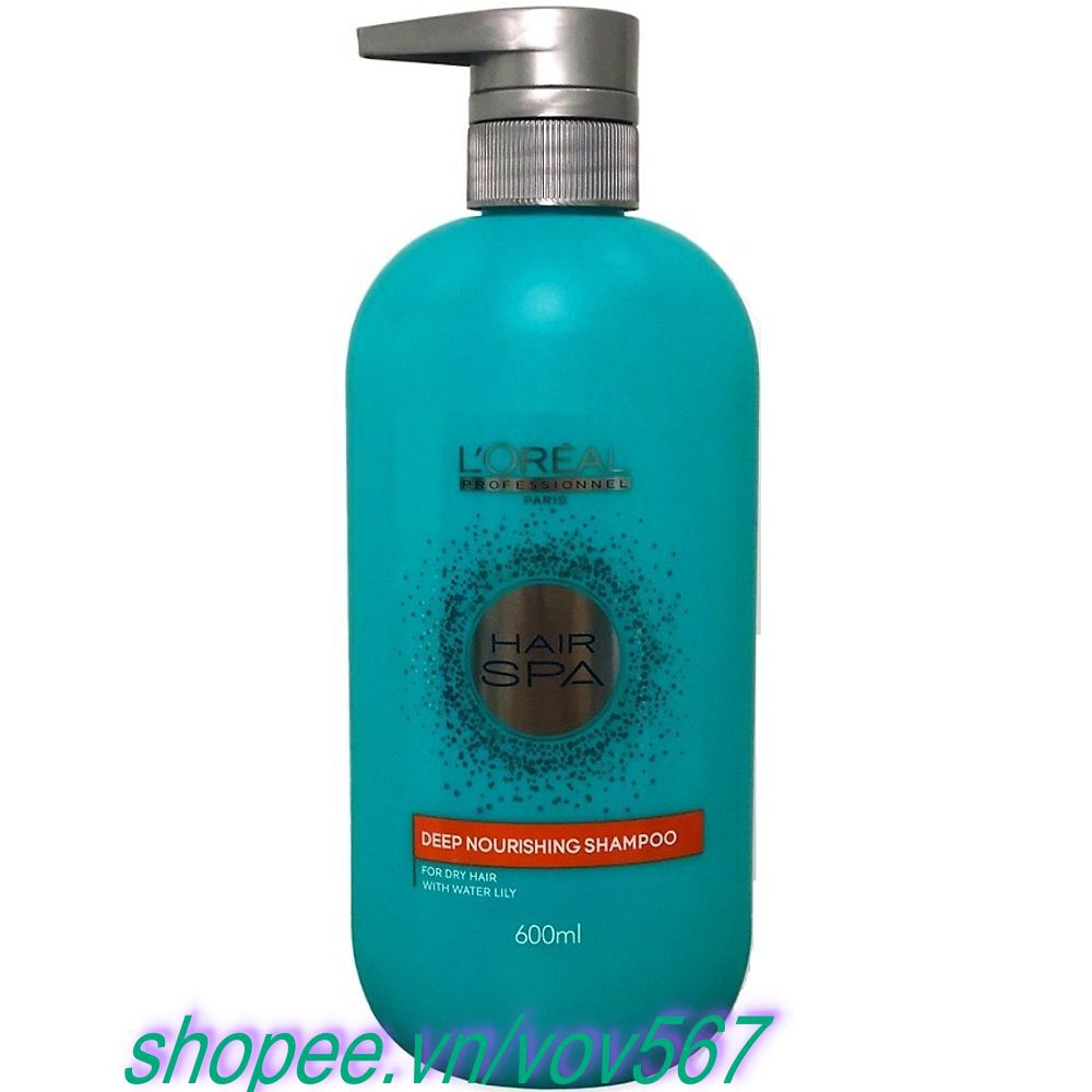 Dầu Gội Loreal Professionnel 600ml Suôn Mượt Cho Tóc Khô Hair Spa Deep Nourishing Shampoo chính hãng