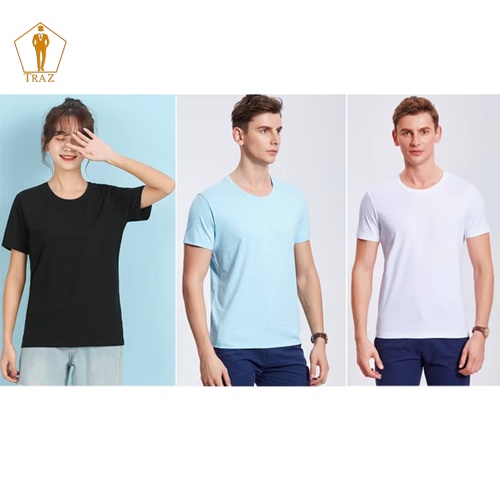 Áo thun Phông Trắng Trơn Nam nữ TRAZ Đẹp 300g Cổ Tròn Dáng Phom Rộng Cộc Tay Lỡ Unisex