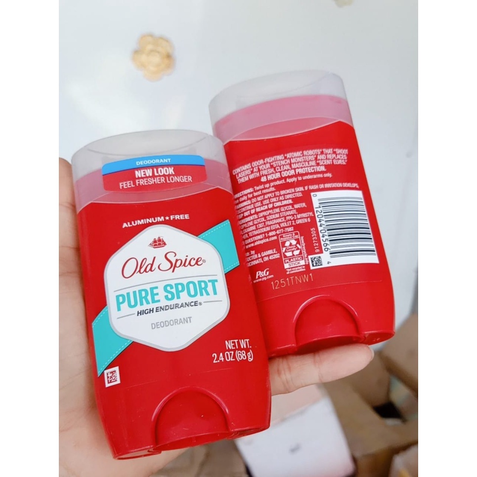 Lăn Khử Mùi Nam Dạng Sáp Old Spice Pure Spot High Endurance Deodorant 68g [Mỹ]