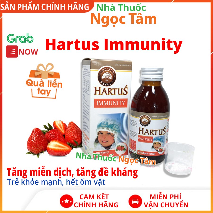 ✔️(Tặng Quà) Siro Hartus Immunity Tăng cường sức đề kháng cho bé, hết ốm vặt, nhập khẩu chính hãng