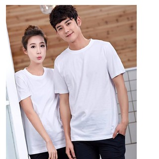 ÁO THUN TRƠN CỔ TRÒN MÀU TRẮNG TAY NGẮN NAM NỮ ( CÓ CẢ SIZE EM BÉ ) A3P2-14