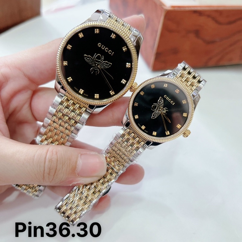 Đồng hồ Gucci nam nữ dây thép con ong