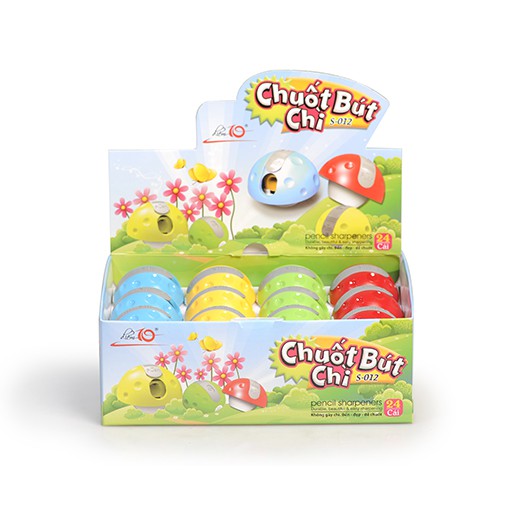 Chuốt Bút Chì Điểm 10 TP-S012 Hình Nấm Với Cơ Chế Bật Mở Thông Minh (Vỉ 2 Cái)