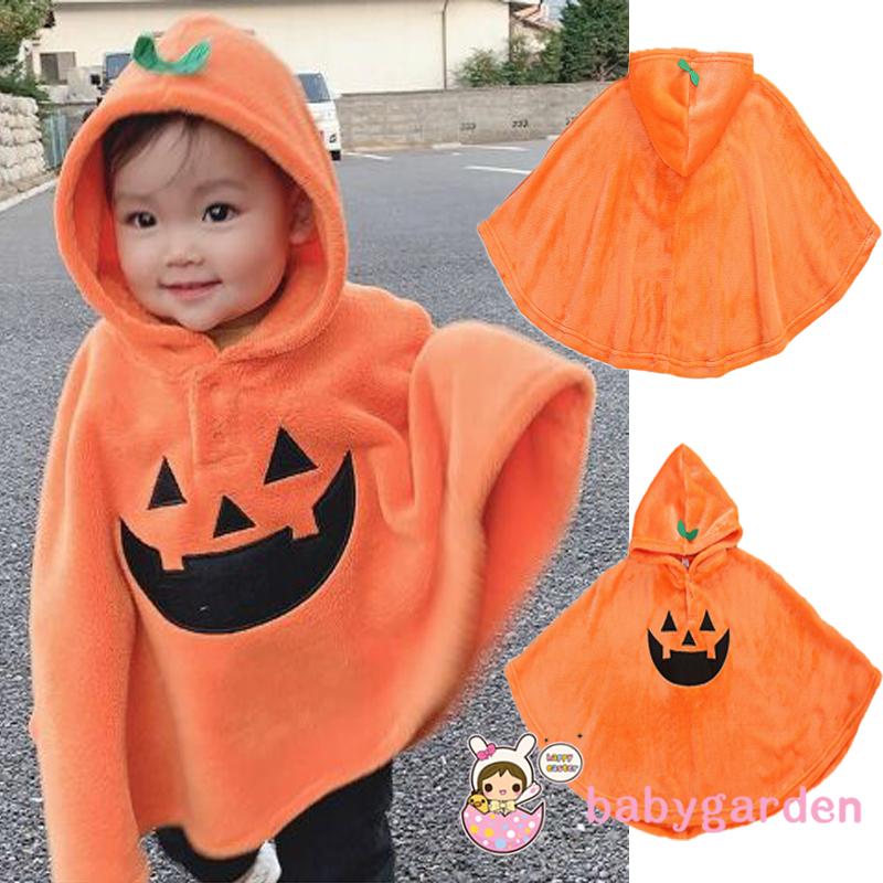 Áo choàng họa tiết bí ngô chuyên dụng hoá trang Halloween cho bé