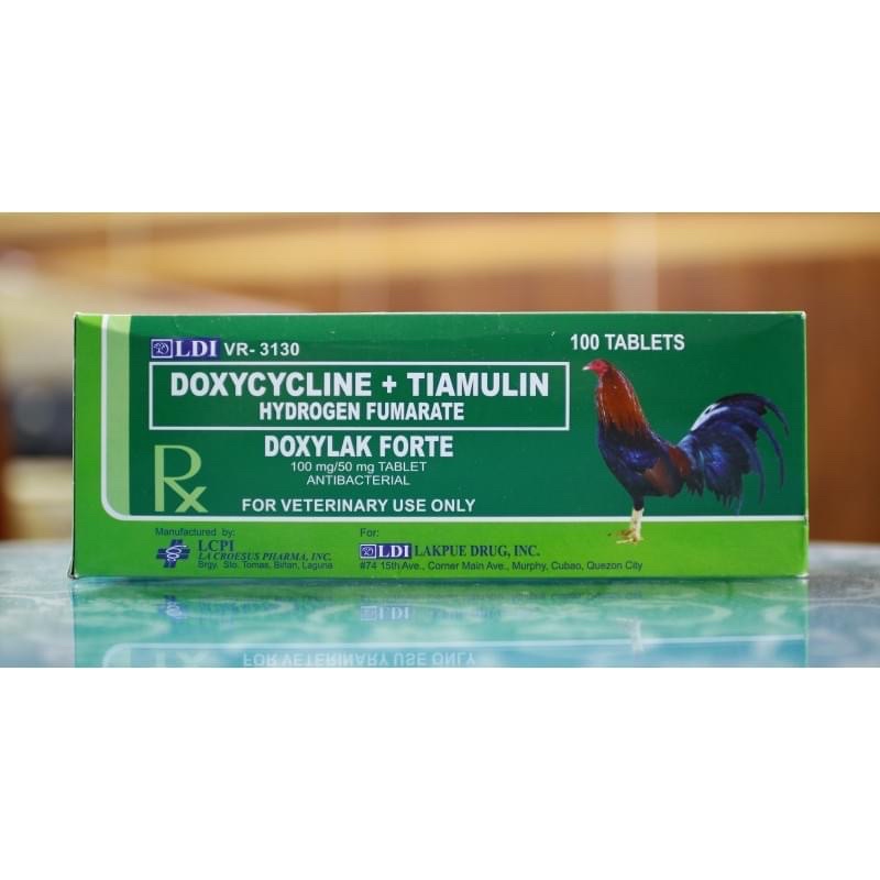 Doxylak Forte cho gà khò khè, hô hấp, 1 vỉ 10 viên.
