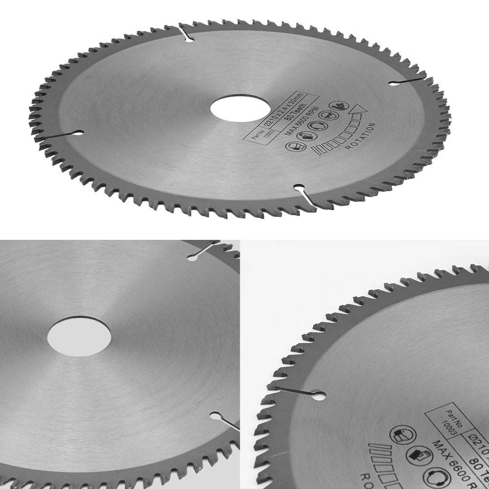 Lưỡi cưa tròn 80 răng 210mm 30mm với 3 vòng đệm thông dụng