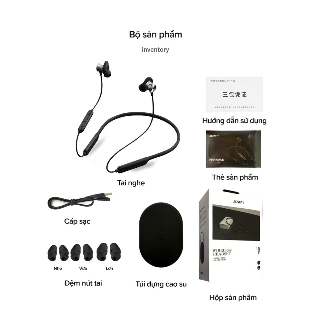 Tai Nghe Bluetooth Super Bass JOWAY H73 Chống Ồn, Nghe Nhạc Liên Tục 8h -Hàng Chính Hãng | BigBuy360 - bigbuy360.vn