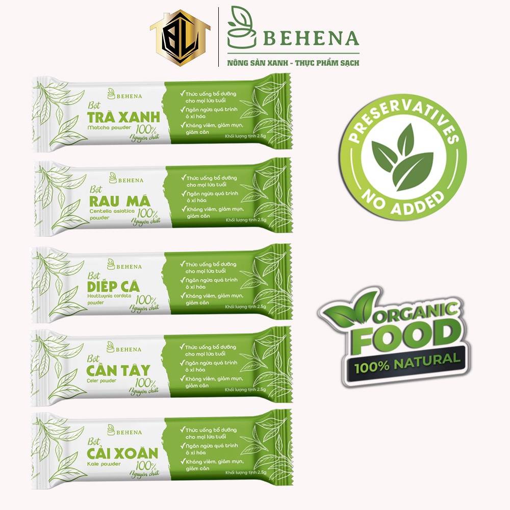 Bột rau củ nguyên Behena túi dùng thử 2,5gr